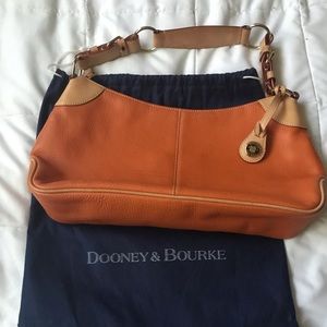Dooney & Bourke orange and tan shoulder bag